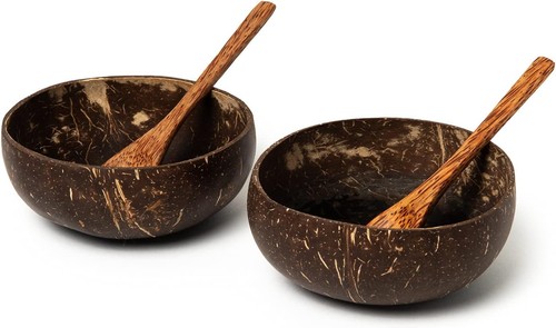 Coconut bowl and spoon - bowl,