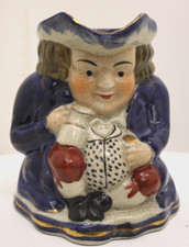 Antique Original 19th Century Allerton Gaudy Welsh Style Toby Character Jug 5.5"