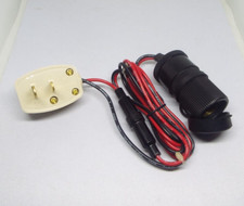 12v Accessory ADAPT 2 pin plug and socket with 1.5m fused lead Motorhome Caravan