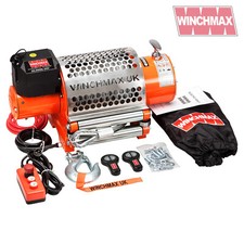  ELECTRIC WINCH 24V RECOVERY 4x4 20000 lb WINCHMAX ORIGINAL ORANGE WINCH REMOTE