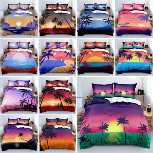 Sunrise palm tree - sunrise, quilt