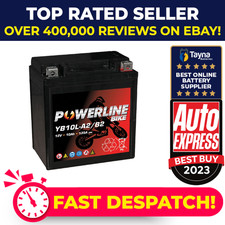 YB10L-A2 AGM Powerline Motorcycle Battery 12V 10Ah YB10LA2