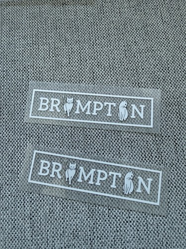 Brompton decals white - brompton,