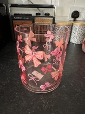 TK Max  Pink Glass Vase With