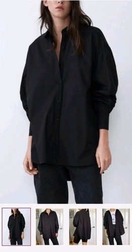 Zara oversized poplin shirt - xl,