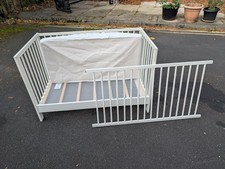 Cot Bed White Ikea Gulliver With Mattress 