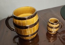Set Of 2 a Wade barrel mug or tankard, Tall One 10 Cm, Small One 5 Cm Tall
