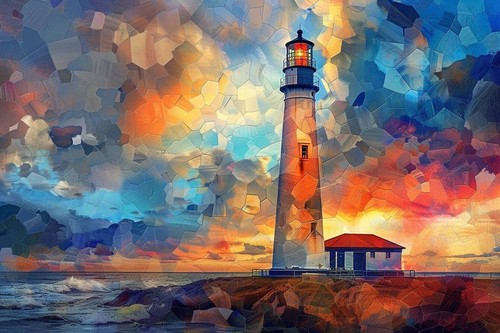Lighthouse sunset seascape - lighthouse,
