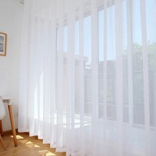 Voile Curtain 2 Panel Slot Top