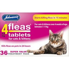 Johnsons 4Fleas Flea Tablets For Cats & Kittens - 36 Treatments Mega Value Pack