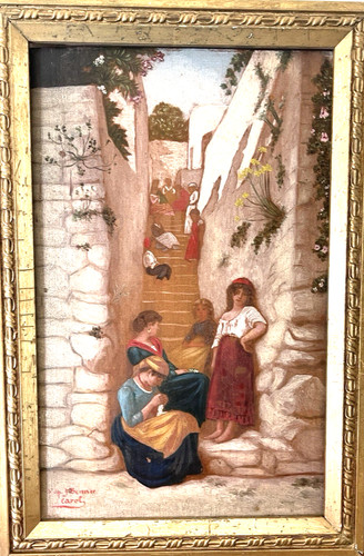 Antique italian oil painting - antique,