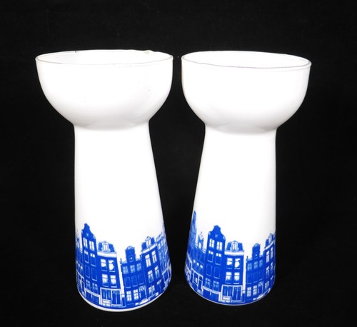 Pair vintage glass hyacinth - vintage,