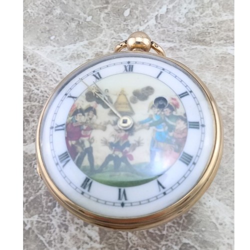 Napoleonic 18k gold verge - gold,