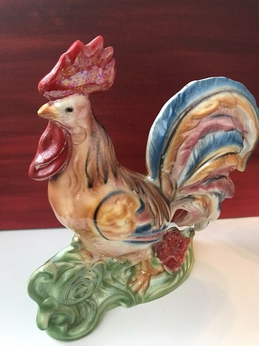 Vintage ceramic rooster made - rooster,
