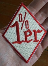 1%ER MC Outlaw One Percenter Biker Motorcycle Red Diamond leather Jacket PATCH