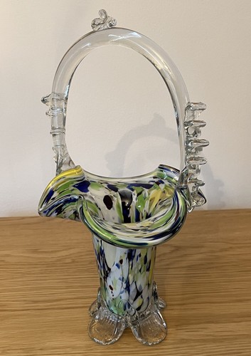 Murano glass basket flower - glass,