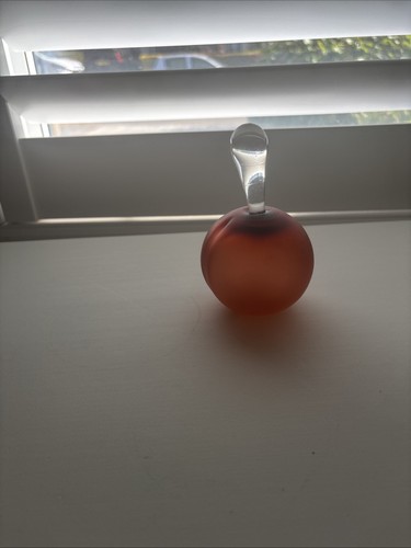 Vintage peach pink glass - peach, art