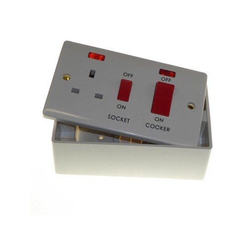 45a cooker switch 13a - &, socket
