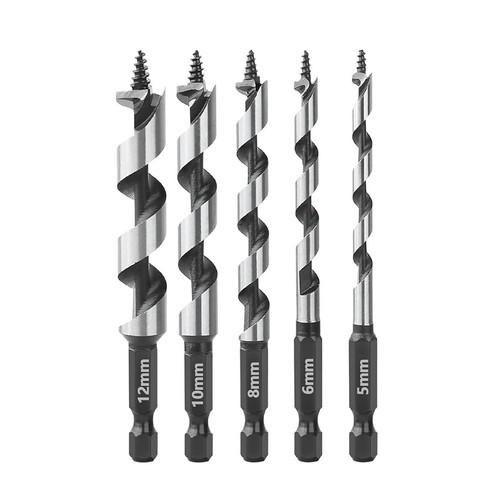 Auger bit set 4 hex - auger, 1/4"