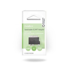 SCART To 3 RCA Composite Phono SVHS S-Video Adapter with In Out Switch Converter