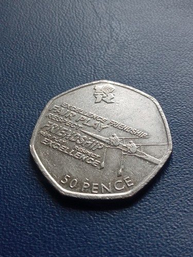 50p coin olympic rowing - coin,