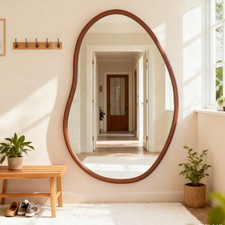 Large Asymmetrical Wood Wall