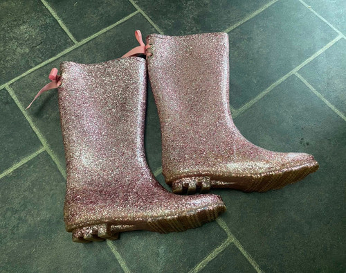 Pink glitter ankle - ankle, wellies