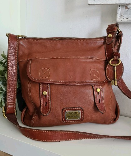 Fossil leather crossbody - leather,