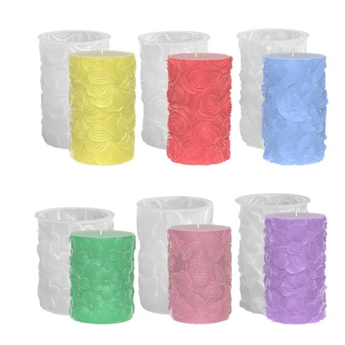 Candle mold flower - 3d, column