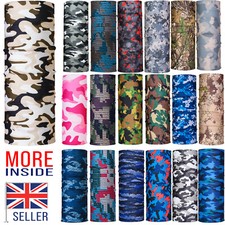 Mens Neck Snood Camo Biker