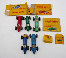 Job Lot of Vintage Dinky Toys Racing Cars and 3 x Boxes / Parts