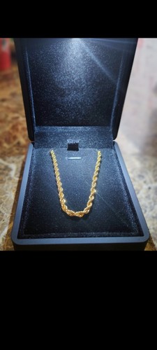 24k stamped gold rope - 24k, chain