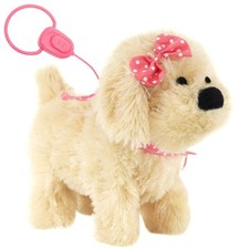 Walking & Talking Dog Fluffy Plush Puppy with Barking Sounds Electronic Pet Toy