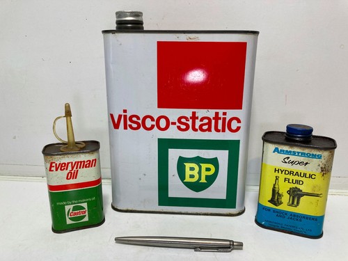 Vintage garage oil - oil, cans