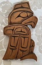 Wall Hanging Bird Of Prey Wood Carving By Canadian Artist Vintage
