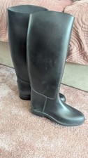 Waterproof Riding Boots UK 5.5 EU 39 Essensole Black Rubber Walking Wellies