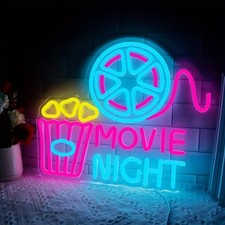 Movie Night Neon Home Cinema