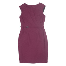 ROKSANDA ILINCIC EDITION Pencil Dress Maroon Polka Dot Knee Length Womens UK 12