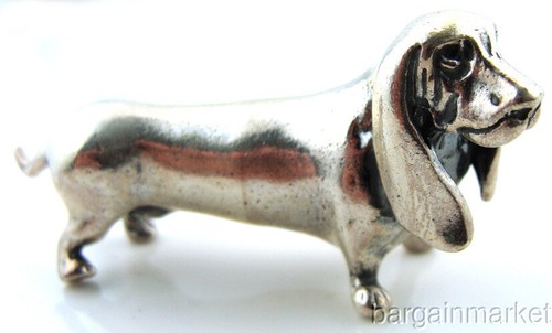Sterling silver basset hound - sterling,