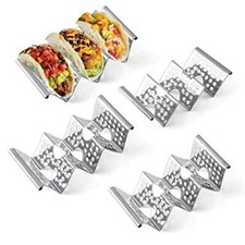 Taco Holders Set of Taco Stand Stainless Steel Taco Holder Each Can Hold 3