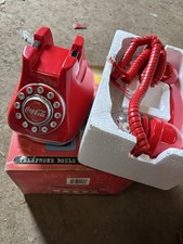Vintage Coca Cola Snow Dome Phone Telephone Original Box 2 Hand Sets Manual