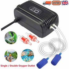 Silent Aquarium Oxygen Pump Air Pump Fish Tank Twin Outlet Valve And Accessories