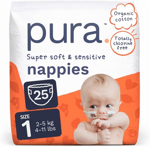 Pura newborn baby nappies - baby,