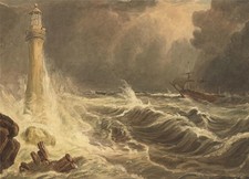 Storm At Sea - Antique