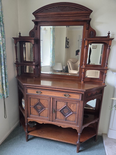 Victorian sideboard with - sideboard,