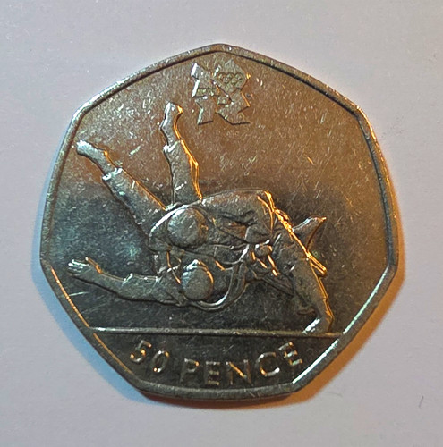Judo olympics 50p coin - olympics,