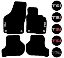 Fits VW Scirocco 2008 onwards Black Tailored Car Mats TSI Badge/Motif/Embroidery