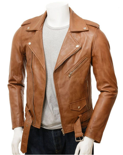 Mens tan brown - tan, biker