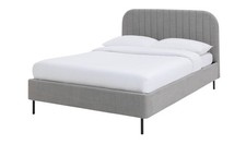 Fulford Kingsize Fabric Bed Frame Grey Stylish and Elegant Bedroom Furniture