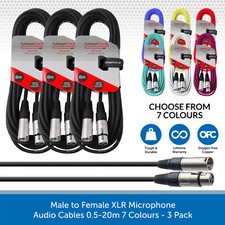 3 x Male to Female XLR